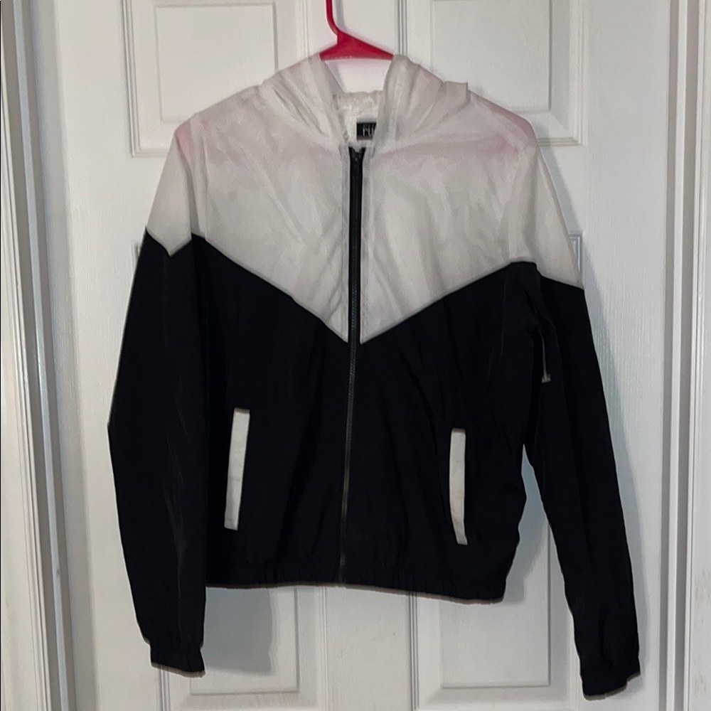 Rue21 Black and White Windbreaker Jacket